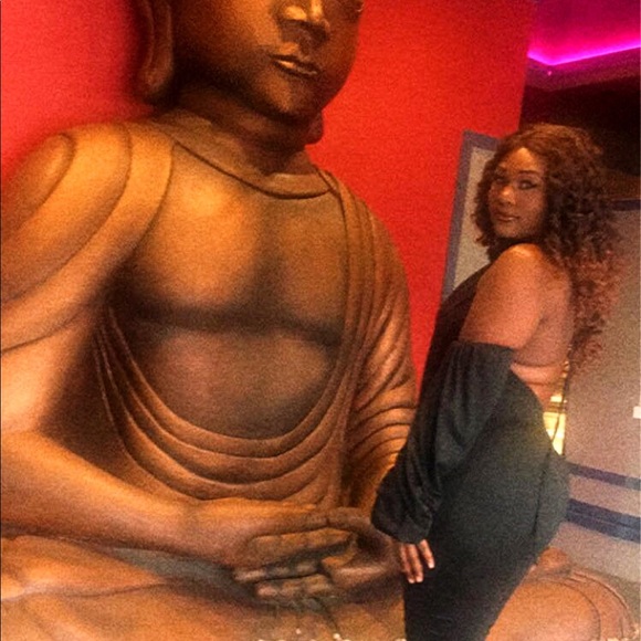 Women’s Backless Sexy halter top bodysuit jumpsuit onesie stacked pants tank top - Picture 4 of 7